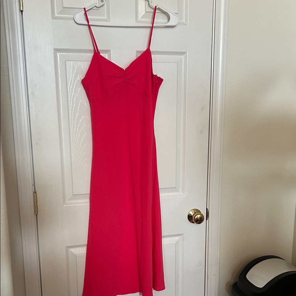 Forever 21 Vibrant Pink Midi Dress
